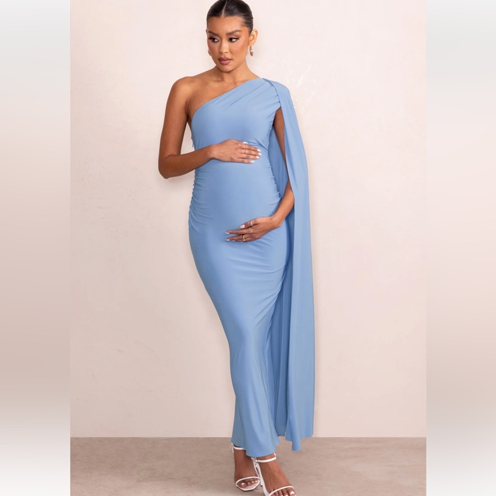 Club L London Amaryllis Powder Blue Maternity Dress